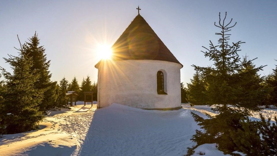 Kunštátská kaple v zimě