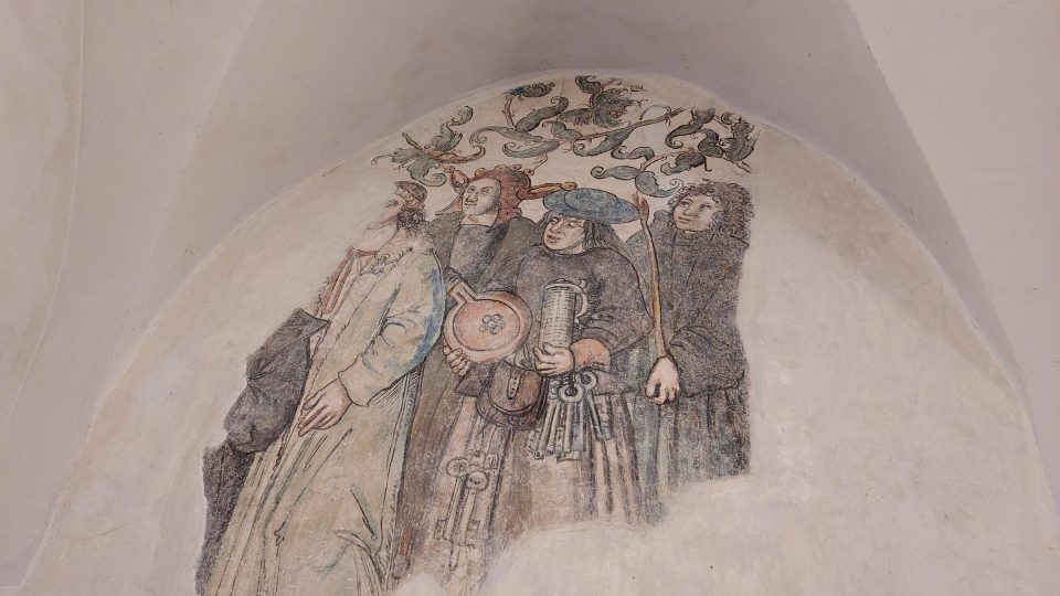 Freska znázorňující masopust