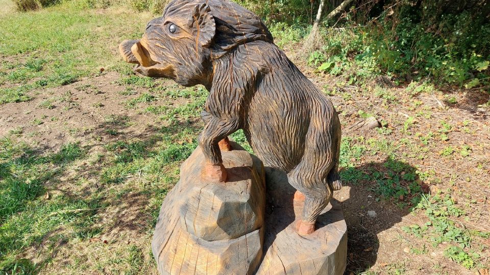 Na stezce narazíte i na sochy zvířat | foto: Irena Šarounová, Český rozhlas Na stezce narazíte i na sochy zvířat