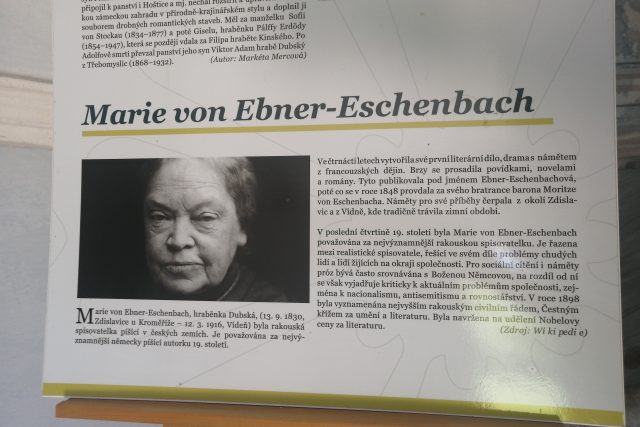 Marie Ebner von Eschenbach,  Zdislavice na Kroměřížsku | foto: Markéta Macháčková,  Český rozhlas