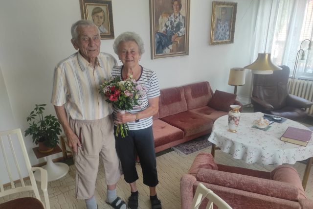 Manželé Vávrovi z Jablůnky na Vsetínsku,  kteří v roce 2025 slaví 65 let společného života | foto: Gabriela Hykl,  Český rozhlas