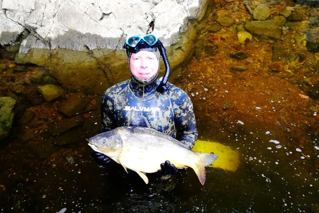 Spearfishing je speciální a velmi náročná potápěčská disciplína sportovního lovu ryb na jeden nádech | foto: archiv Karla Hodače